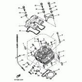 Схема узла: Головка цилиндра Yamaha XT350 XT350
