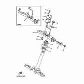 Схема вузла: Рулевий механізм Yamaha TTR90 TT-R90