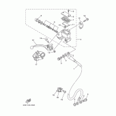 Схема узла: Передний тормозной цилиндр Yamaha YZ125