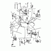 Схема вузла: Електроустаткування 1 Yamaha XVZ1300 Royal Star Tour Classic
