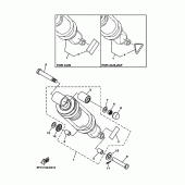Схема вузла: Задня підвіска Yamaha TW200