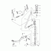 Схема узла: Задний тормозной цилиндр Yamaha XTZ660 Tenere