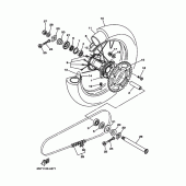Схема узла: Заднее колесо Yamaha YZ250 YZ250
