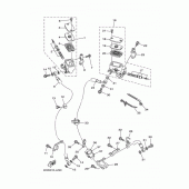 Схема узла: Передний тормозной цилиндр Yamaha YP250 Majesty