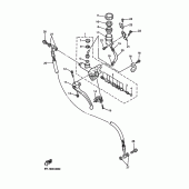 Схема узла: Передний тормозной цилиндр Yamaha YZF-R7 R7