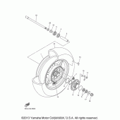 Схема узла: Заднее колесо Yamaha XVS1100 V-Star Classic