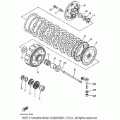 Схема узла: Сцепление Yamaha WR250 WR250Z