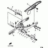 Схема узла: Задний рычаг и Подвеска Yamaha TW200