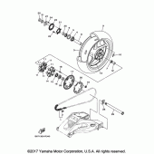 Схема вузла: Заднє колесо Yamaha FZ10/MTN1000 FZ-10