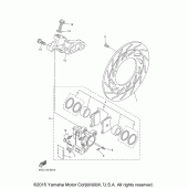 Схема узла: Задний тормозной суппорт Yamaha XVS1100 V-Star Classic