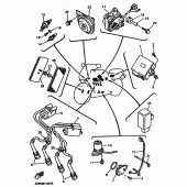Схема узла: Электрооборудование 1 Yamaha YZF750 YZF750