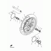 Схема узла: Переднее колесо Yamaha YZF-R1 R1