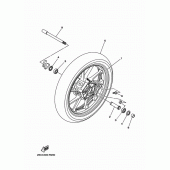 Схема узла: Переднее колесо Yamaha MT09/ MTN850 MT-09 Tracer