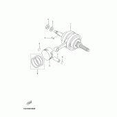Схема вузла: Колінчастий вал та Поршень Yamaha YP250 X-MAX