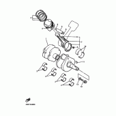Схема вузла: Колінвал і поршень Yamaha XVZ1300 Royal Star
