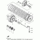 Схема узла: Сцепление Yamaha WR250 WR250Z