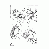 Схема узла: Передний тормоз Yamaha YZ250 YZ250F