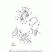 Схема вузла: Кришки картера (1) Yamaha TTR230 TT-R230