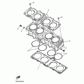 Схема вузла: Циліндр Yamaha YZF1000R Thunderace