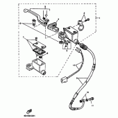 Схема вузла: Передній гальмівний циліндр Yamaha TT600