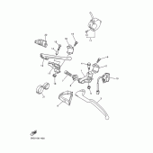 Схема вузла: Пульт управління рульовий та Важель Yamaha WR400F