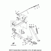 Схема вузла: Підніжки та Підставка Yamaha TTR125 TT-R125