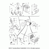 Схема вузла: Електроустаткування (2) Yamaha XVS1300 Stryker