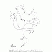 Схема вузла: Кермо та Тросики Yamaha XVS950 Bolt R-Spec
