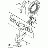 Схема узла: Задний тормозной суппорт Yamaha YZF750 YZF750