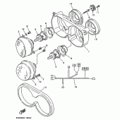 Схема вузла: Опція (METER, HEADLIGHT) Yamaha TDM850
