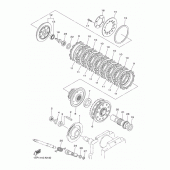 Схема вузла: Зчеплення Yamaha XVS950 XV950 R-Spec