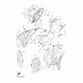 Схема узла: Боковая крышка Yamaha WR450F