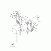 Схема узла: Радиатор и Патрубок системы охлаждения Yamaha YZ250 YZ250