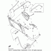 Схема вузла: Радіатор та Патрубок системи охолодження Yamaha YZF600R Thundercat