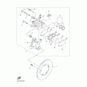 Схема вузла: Задній гальмівний супорт Yamaha YZF-R6/ YZF600 R6 RaceBase