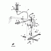 Схема узла: Задний тормозной цилиндр Yamaha BT1100 Bulldog