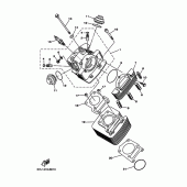 Схема вузла: Циліндр Yamaha YBR125