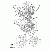 Схема узла: Картер двигателя Yamaha FZX750