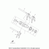 Схема узла: Копирный вал и Вилки Yamaha XV1900 Roadliner Midnight