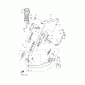 Схема вузла: Задній гальмівний циліндр Yamaha XT600 XT600