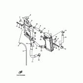 Схема узла: Радиатор и Патрубок системы охлаждения Yamaha YZ125