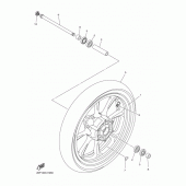 Схема вузла: Переднє колесо Yamaha XVS950 Midnight Star