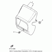 Схема вузла: Облицювальні елементи Yamaha XT350 XT350