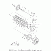 Схема вузла: Зчеплення Yamaha YZ450F YZ450FX