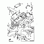 Схема узла: Крыло Yamaha XJ600 SECA II