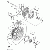 Схема вузла: Заднє колесо Yamaha XV535 Virago