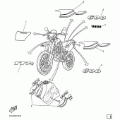 Схема узла: Эмблемы Yamaha TT600
