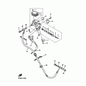 Схема вузла: Головний цилінд сцепления 2 Yamaha XJR1300