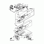 Схема вузла: Вихлопна система Yamaha XVS1100 V-Star Custom