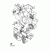 Схема вузла: Радіатор та Патрубок системи охолодження Yamaha VMX12 V-MAX